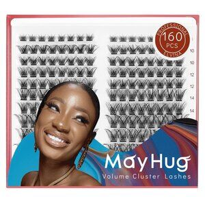 160 Pcs Individual Lashes Eyelash Lash Clusters Mayhug DIY Eyelash Extensions